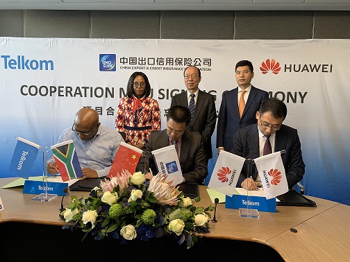 【信保动态】中国信保与南非Telkom、华为公司签署电信项目合作谅解备忘录